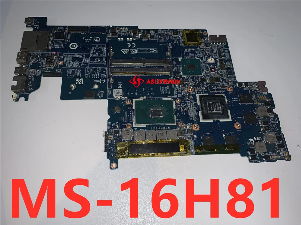 MS-16H81 REV 1.1 Original FOR MSI MS-16H8 GS60 WS60 LAPTOP Motherboard With I7-6700HQ CPU AND GTX960M GPU 100% Perfect Work