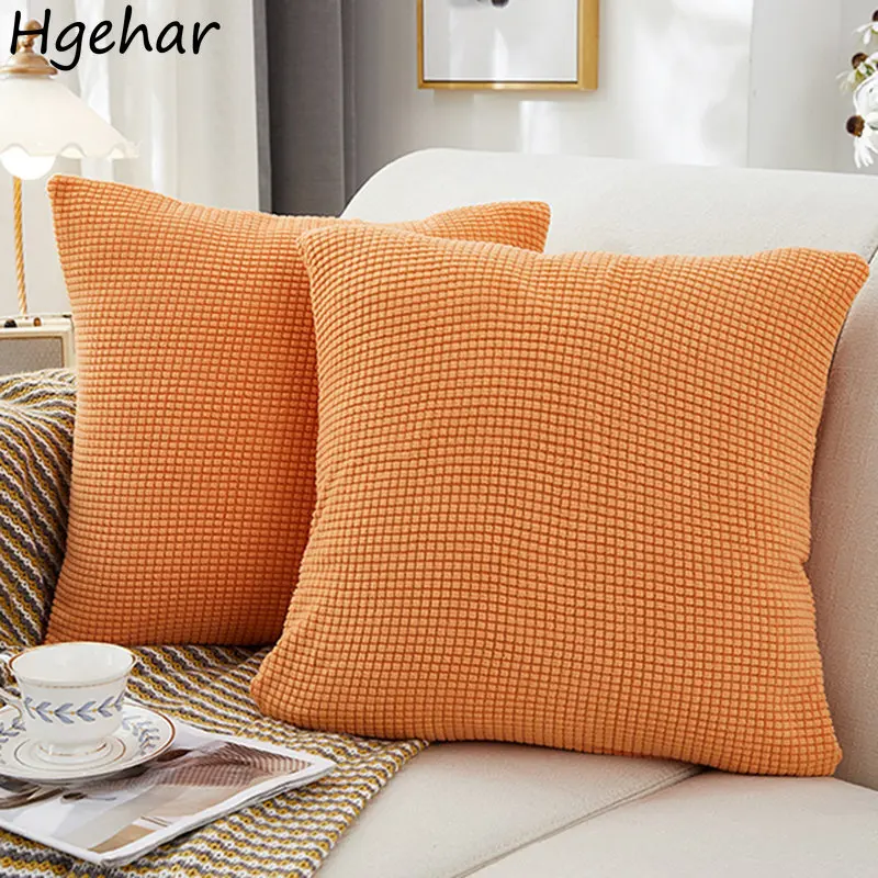 Cushion Cover Stretch Throw Sleep Pillowcase Living Room Plain Chair Cozy Zipper Home Decoration Northern Europe Pillow Covers