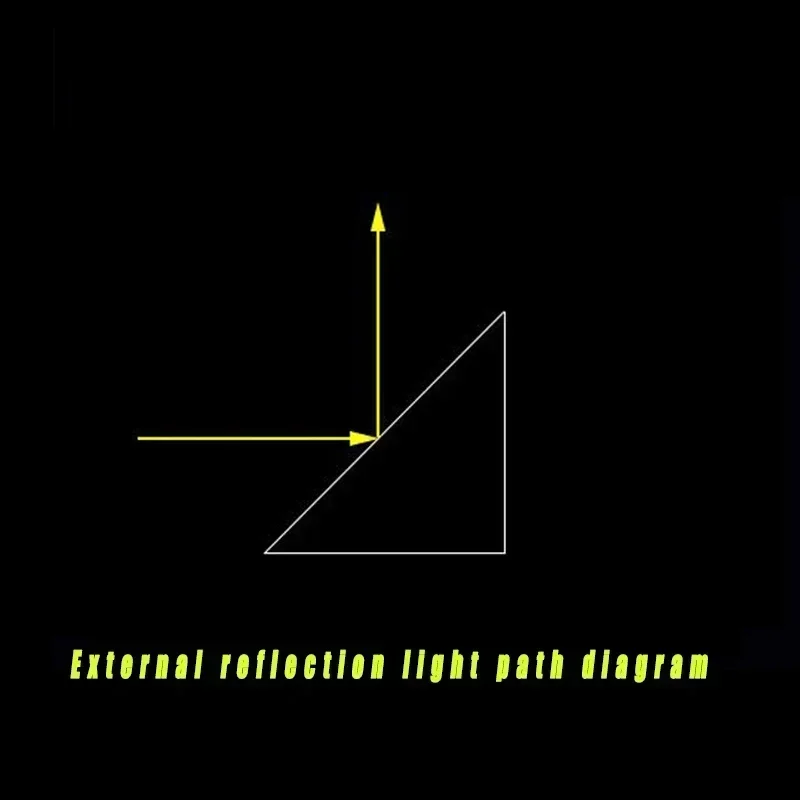 Prismas reflectantes de ángulo recto, prisma Triangular de vidrio óptico de 20Mm, espejo reflectante externo H-K9L