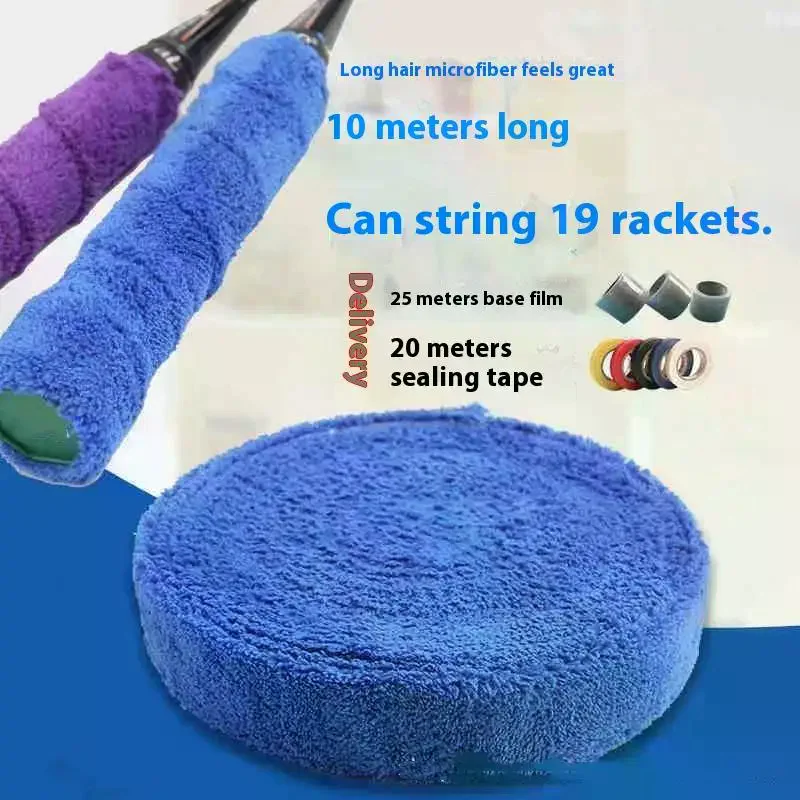 

1Set 5m/10m Towel Glue Grip Badminton Tennis Racket Overgrips Tape Racket Grip Grip Non-slip Tape Band Sweat Badminton