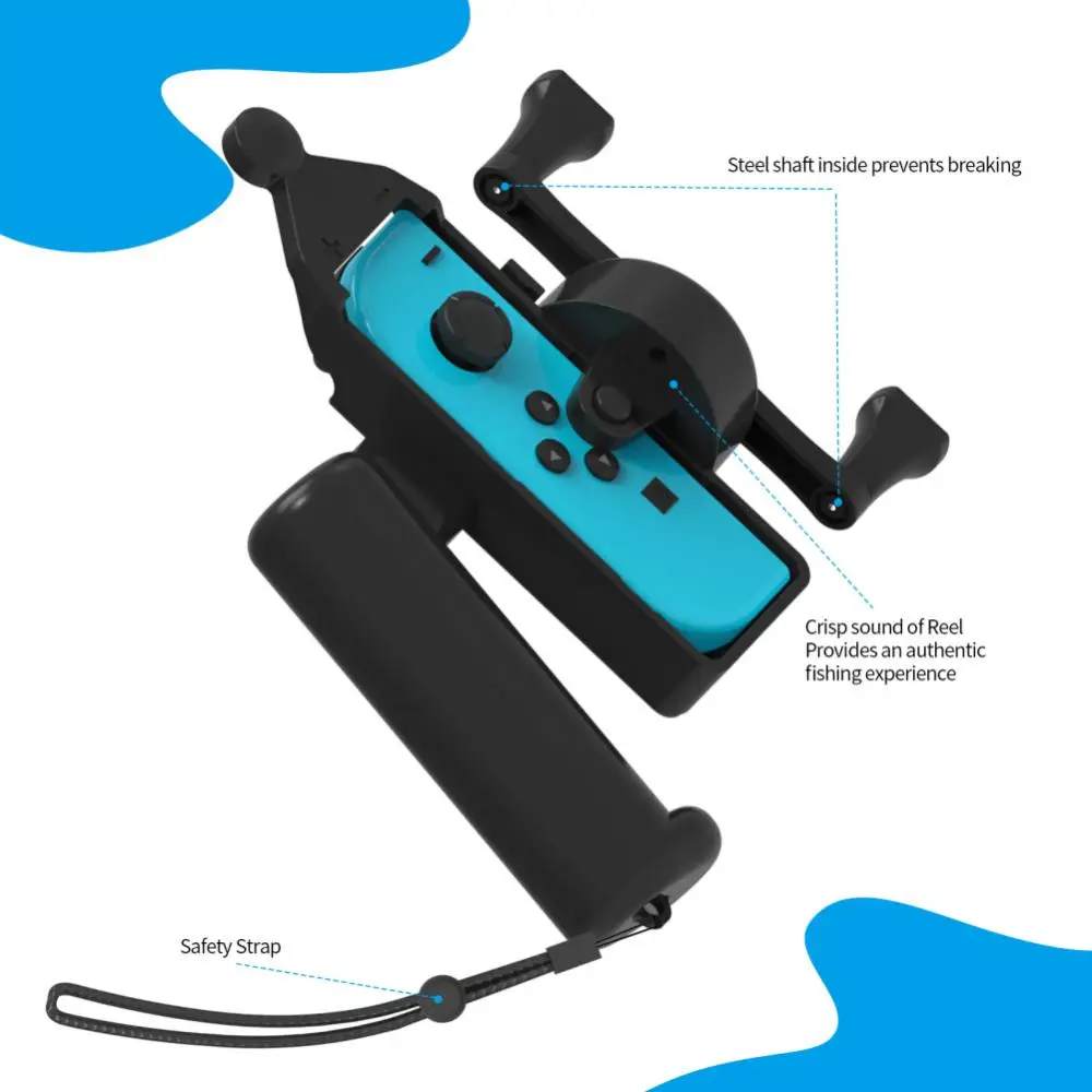 Portable Move Sebse Fishing Rod Fish Pole Prop For Nintendos Switch JoyCon Console Game Accessories Gamepad Fishing Video Games