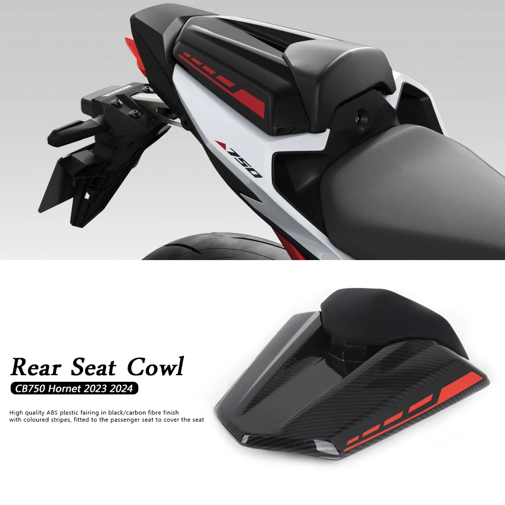 

2023 2024 Motorcycle Carbon Fibre Black New Rear Passenger Pillion Seat Cowl Cover For Honda CB 750 HORNET CB750 Hornet