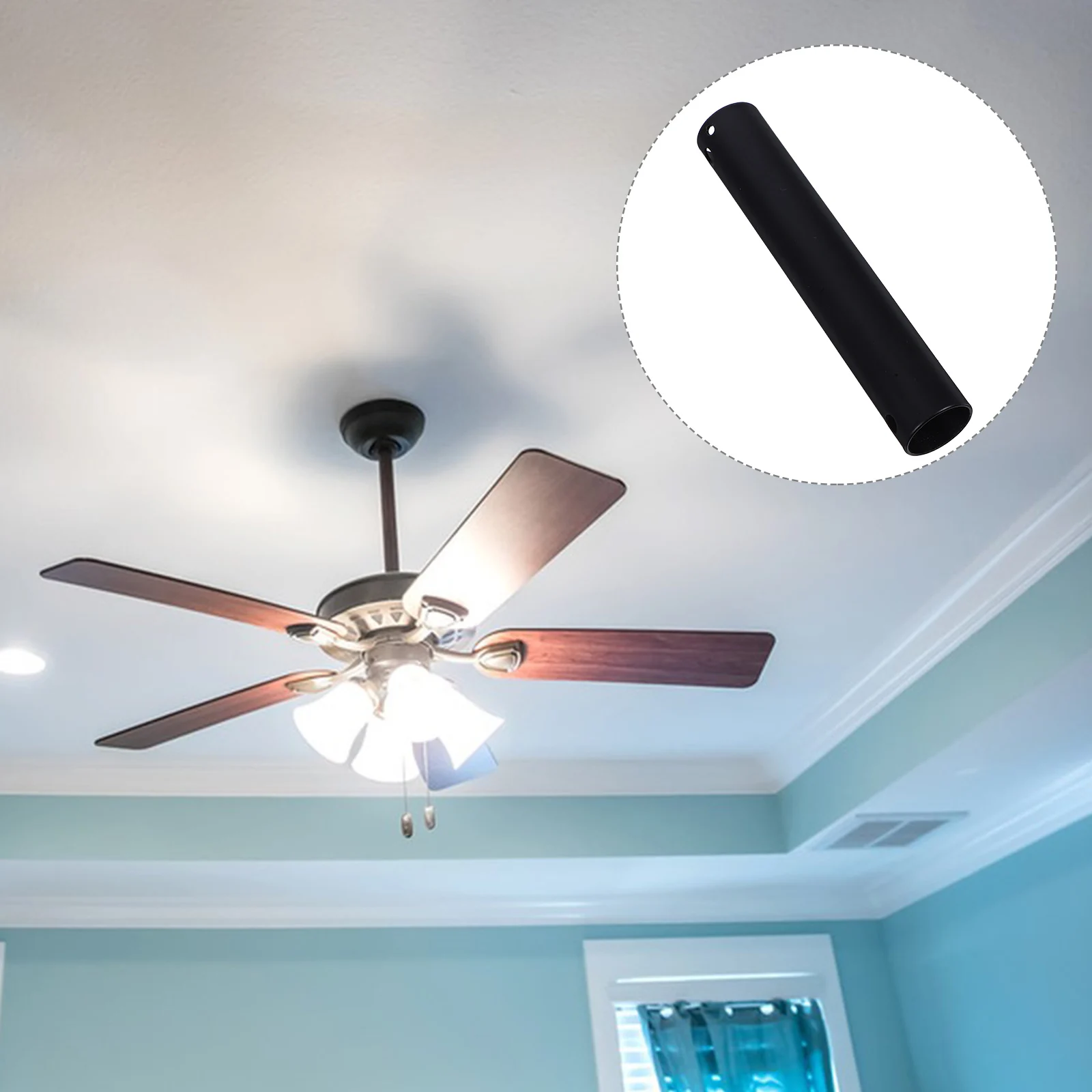 

Universal Fan Lengthening Rod Ceiling Extender Metal down Extension Pole Replacement Parts Rods Fans