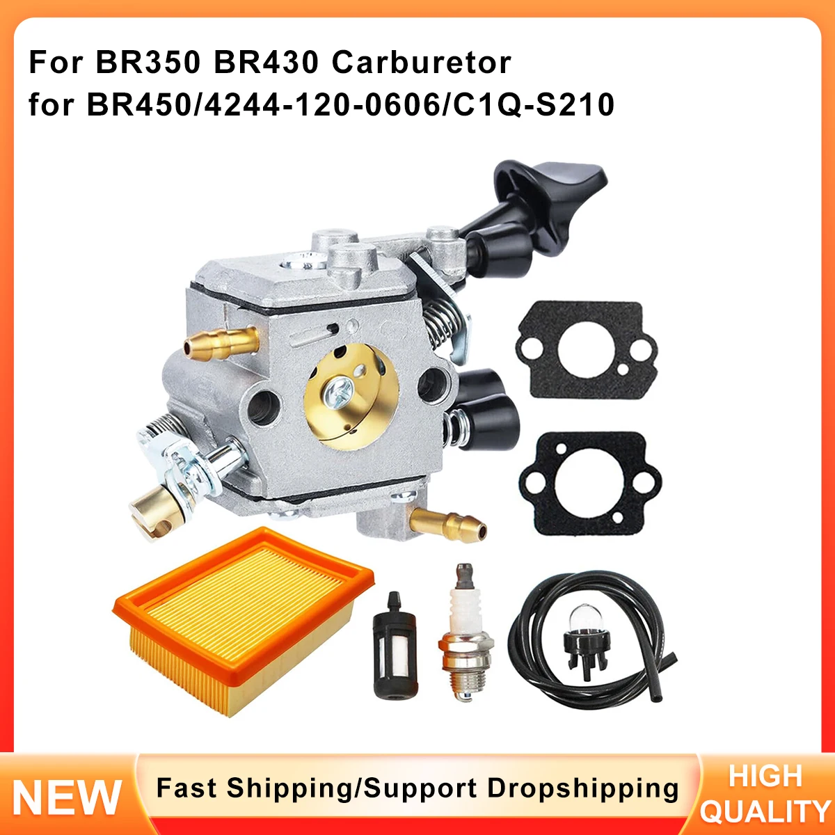 

Replacement Carburetor Kit for STIHL BR350 BR430 BR450 Backpack Blower - OEM C1Q-S210 4244-120-0606