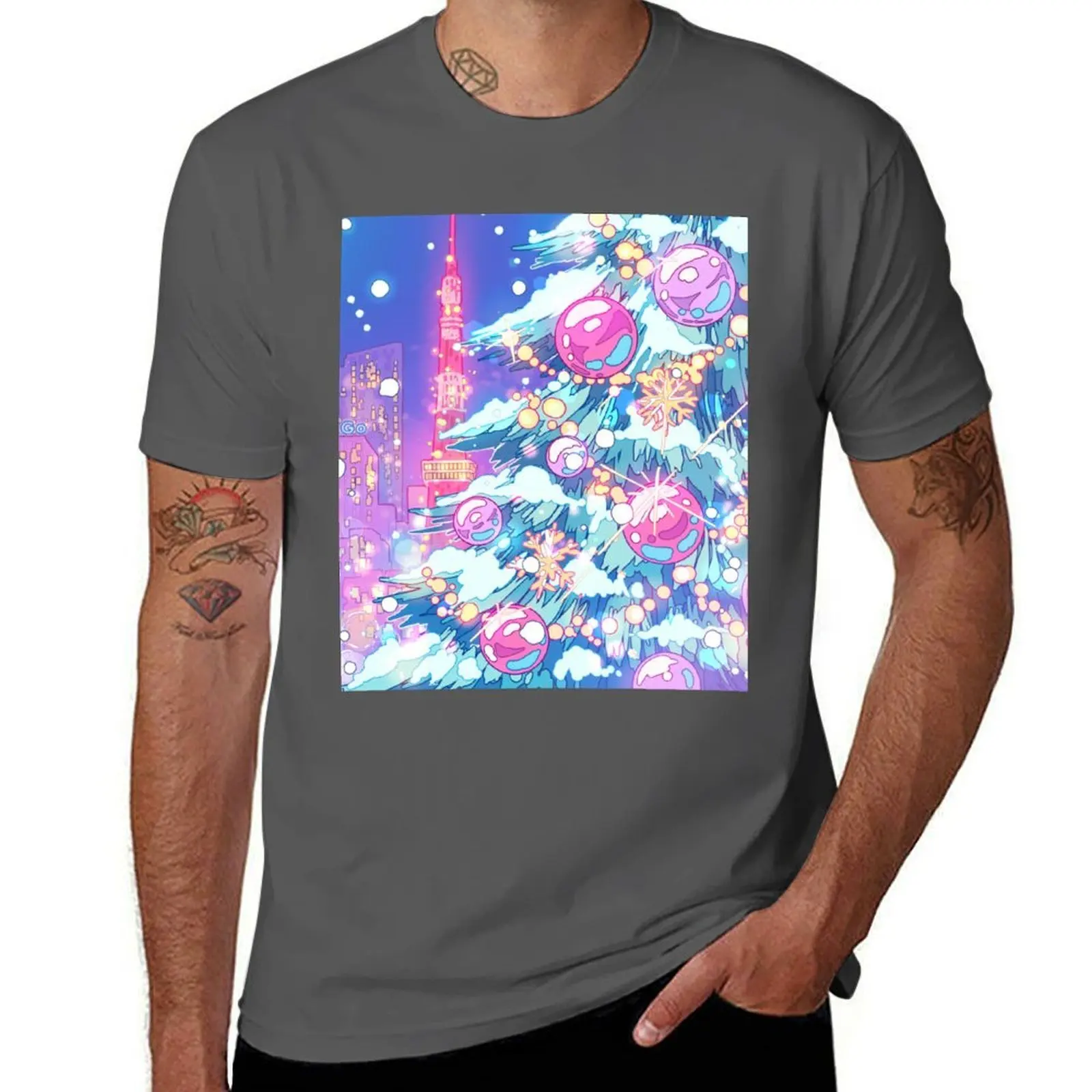 

Tokyo Tree city Christmas and night T-Shirt Heavy Duty Casual Work Tee