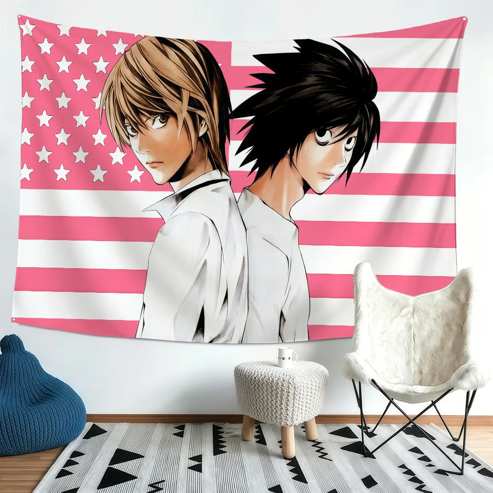 Anime Death Note Flagge Polyester-Banner Modische Flaggen für Party, Bar, Club, Außen- und Innenbereich, Wanddekoration, Banner, Geschenk für Fans – Detail 7