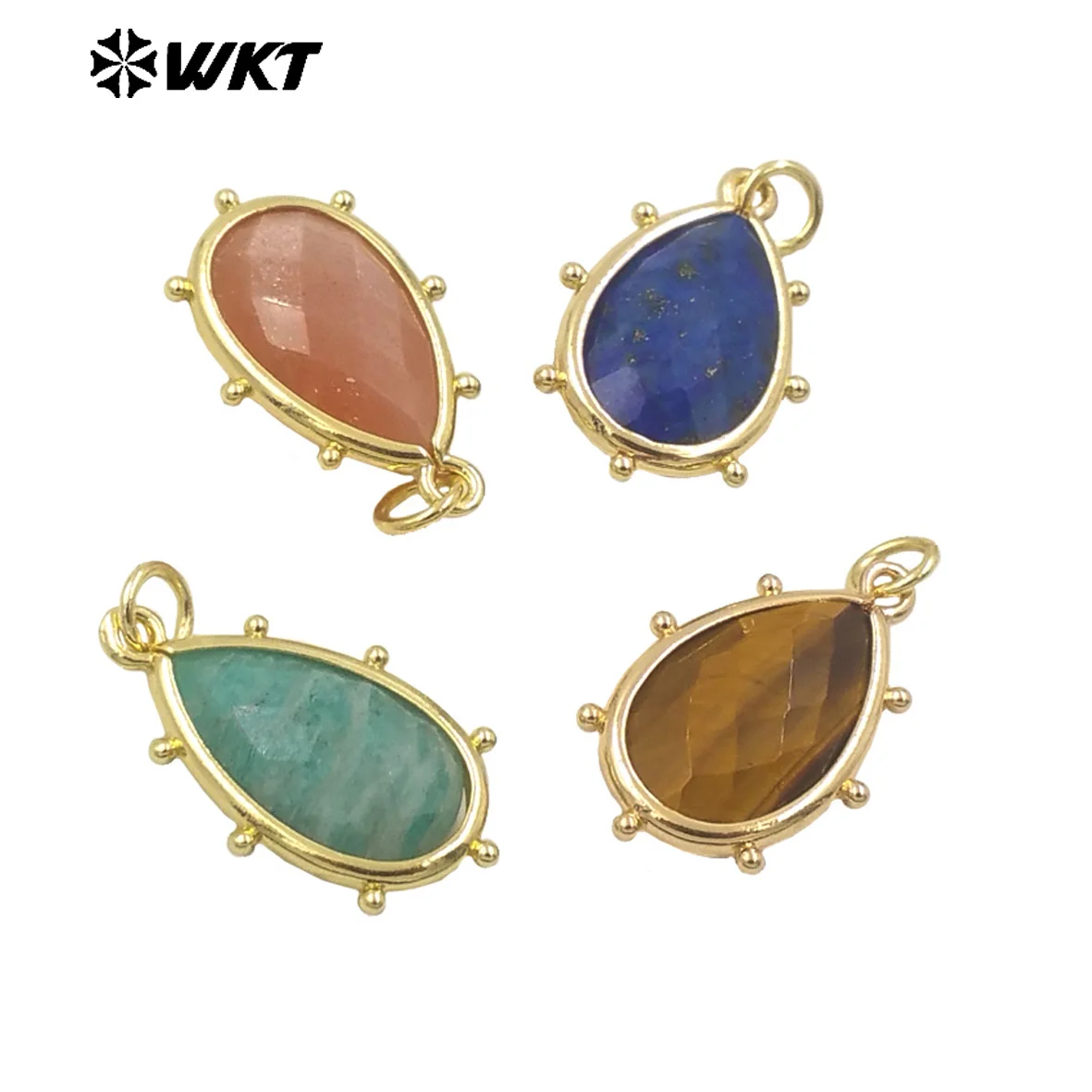 WT-P1974   WKT 2024 Grand Style Natural Gemstone New Design Pendant For Women Jewelry Wedding Accessory Party 5 Pcs