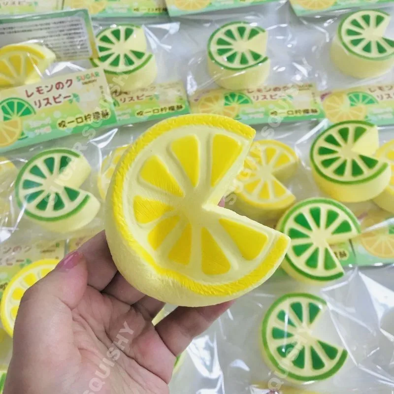 Sugar Squishy Lemon Shaped Gummies Slow Rebound Pinch Decompression Vent Toy Squishy Decompression