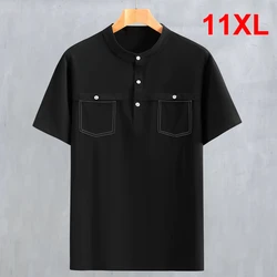 Summer T-shirts Men Plus Size 11XL 10XL Short Sleeve Tshirt Fashion Casual Summer Tops Tees Big Size Male