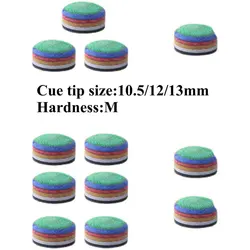 CUPPA Rainbow Billiards Pool Cue Tip 10.5/12/13mm  Multiple-Layers Hardness M