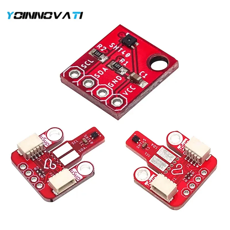 YT SHT40 SHT45 Digital Temperature & Humidity Sensor Module, Qwiic / I2C Interface, 16-Bit High Accuracy, 3.3V, for Arduino