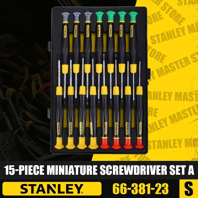 

STANLEY 66-381-23/66-382-23/66-383-23 15-Piece Miniature Screwdriver Set Precision Screwdriver Set Repair Small Screwdrivers