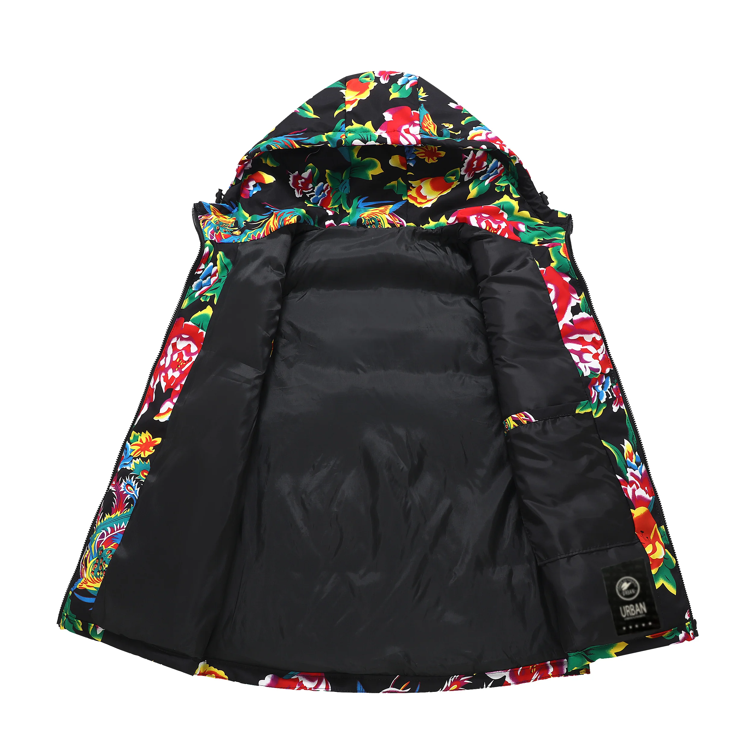 Nigo colete com capuz, jaqueta quente de poliéster sem mangas para o inverno, confortável, respirável, adequado para todos os dias, colete estampado # NIGO9521Z