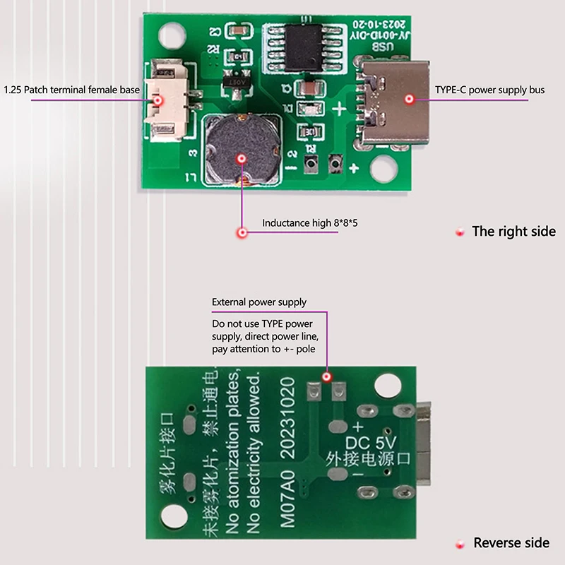 DC 5V Commutabile Quattro Spray Umidificatore Modulo Scheda di Controllo di Atomizzazione Atomizzatore Ad Ultrasuoni FAI DA TE TIPO - Interfaccia C