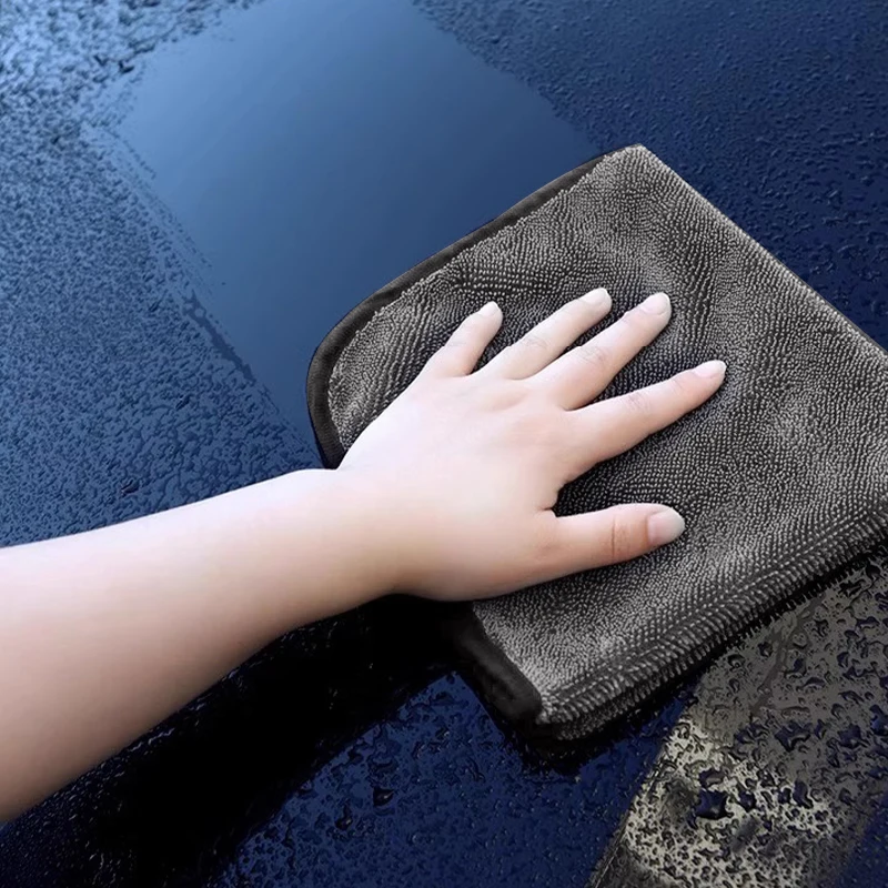 

Car Wash Towel Absorbent Strong Scratch-Free Drying Cloth for Car Detailing Cleaning Rag Ultra-Soft Traceless Thickened Wash