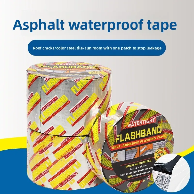 

Asphalt Tape Roof Waterproofing SheetColor SteelTile Insulation AndLeakproof StrongSelfadhesive Repair MaterialReflect Light