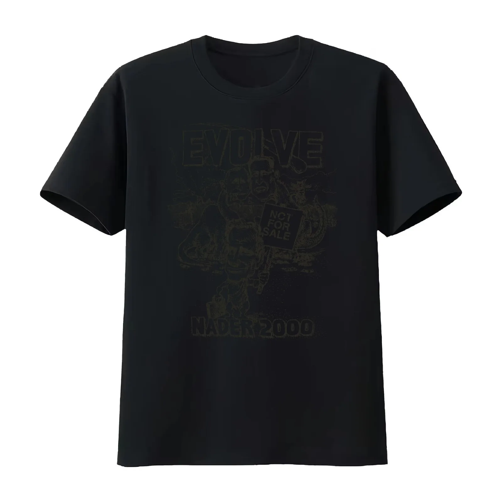 Evolve With Nader 2000 T-Shirt Summer Casual Cotton Tee Oversized Streetwear Tops Vintage Graphic Print Unisex Men Women