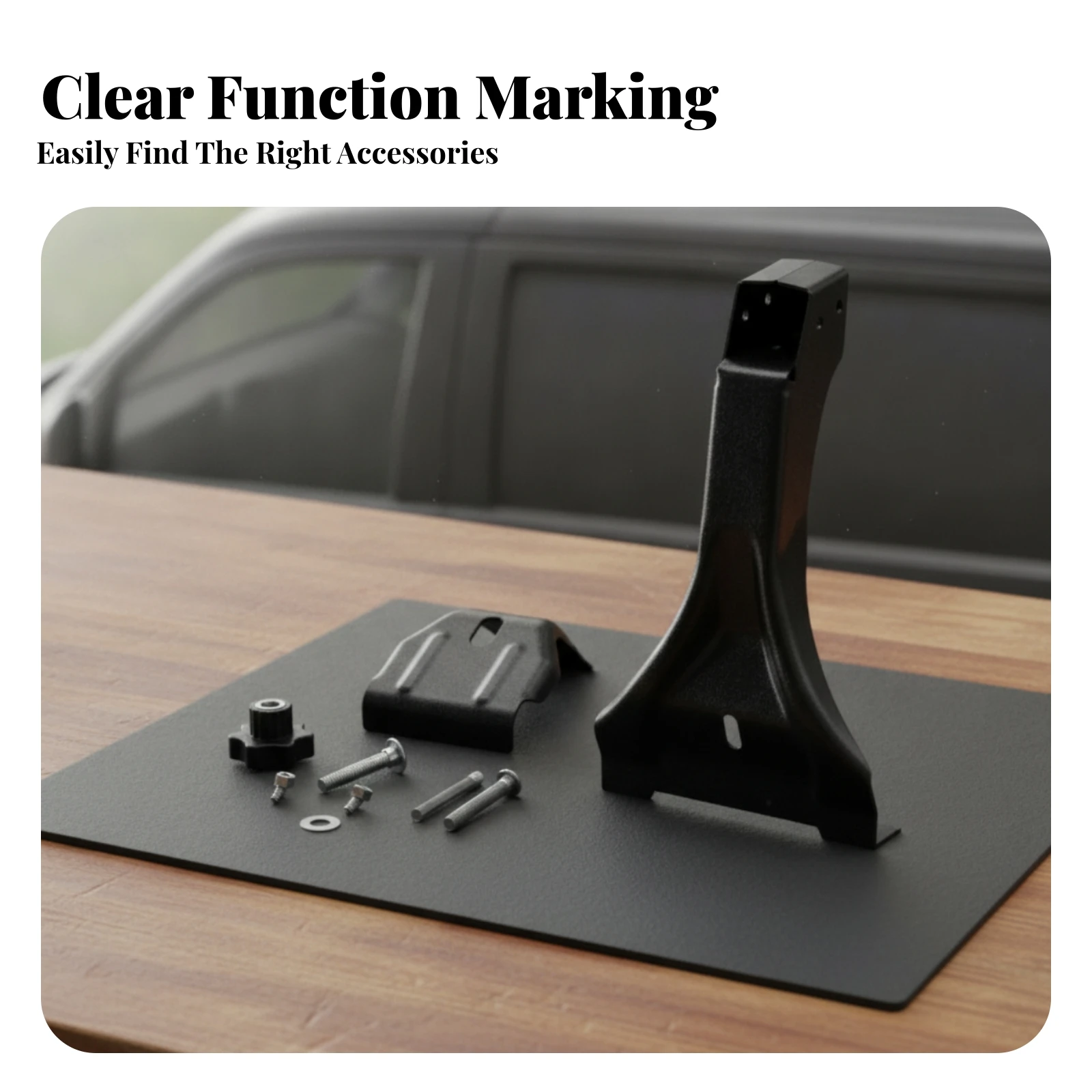 Black Coated Metal Rain Gutter Clamp Bracket Roof Rack Mounting Support Rain Gutter Roof Rack Clamp for Van Owners