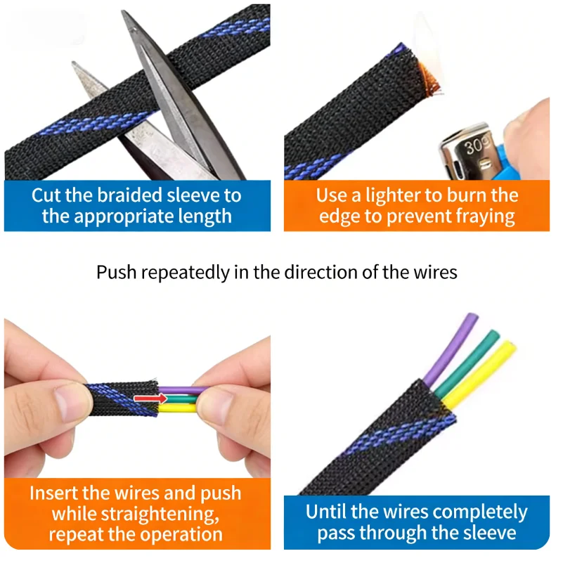 Tubo de nailon retardante de l - Cable Sleeve Braided reseña y precio