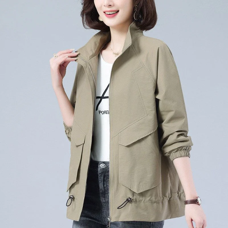 Fashionable Simple Women's 2025 Spring and Autumn New Loose Slimming Age-reducing Jacket