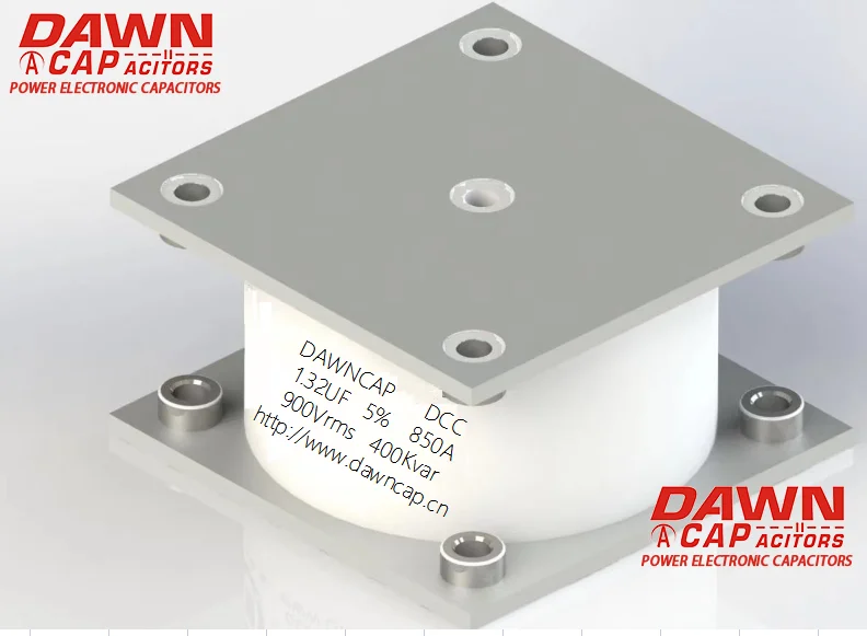 DAWNCAP  DCC-5H  2.6UF  700V  950A  400KVAR  Water cooled large current  Big Current  Resonant  Capacitor  78*78*34MM