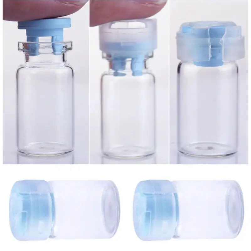 5ML Kẹo Ngọt Nắp Màu Chai Rỗng Kín Vô Trùng Serum Lọ Thủy Tinh Trong Suốt Wi Dropshipping
