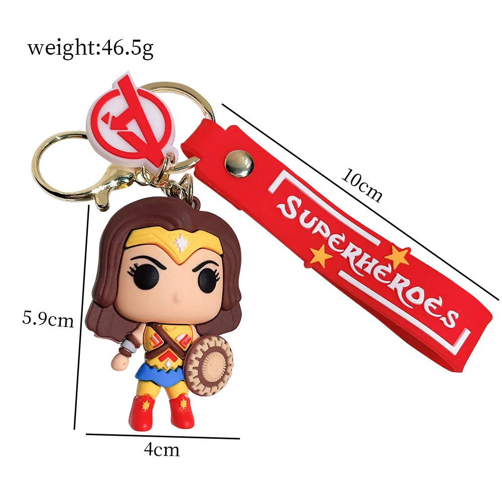 مارفل سبايدرمان دمية سيليكون المفاتيح المنتقمون خارقة الحديد مار Keyrings الرجال سيارة قلادة مفتاح حامل لملحقات حقيبة الظهر