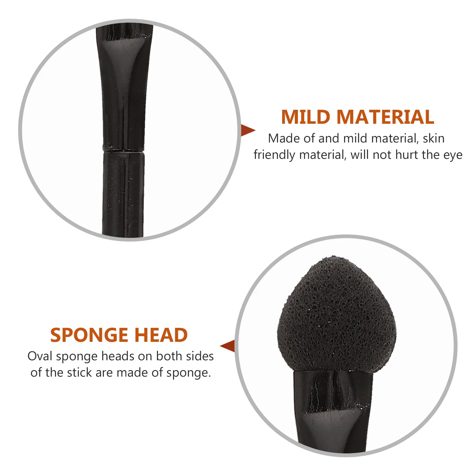 

30Pcs Dual-Ended Eyeshadow Sponge Sticks Soft Oval Head Eye Makeup Applicators for Eyeliner Glitter Lip Brush