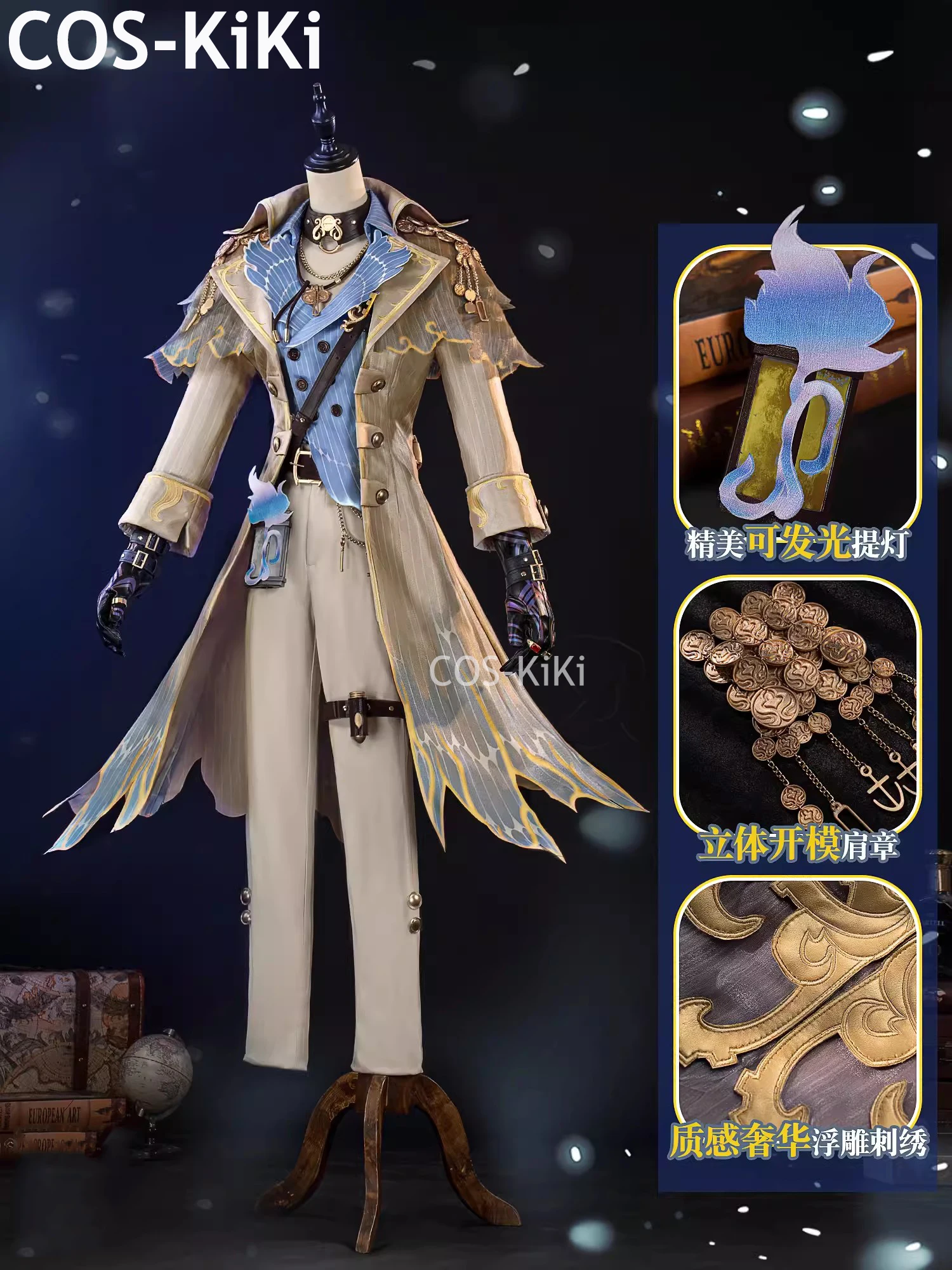 COS-KiKi Identity V Naib Subedar Mercenary Sixth Anniversary Game Suit Handsome Cosplay Costume Halloween Party Outfit Men S-XXL