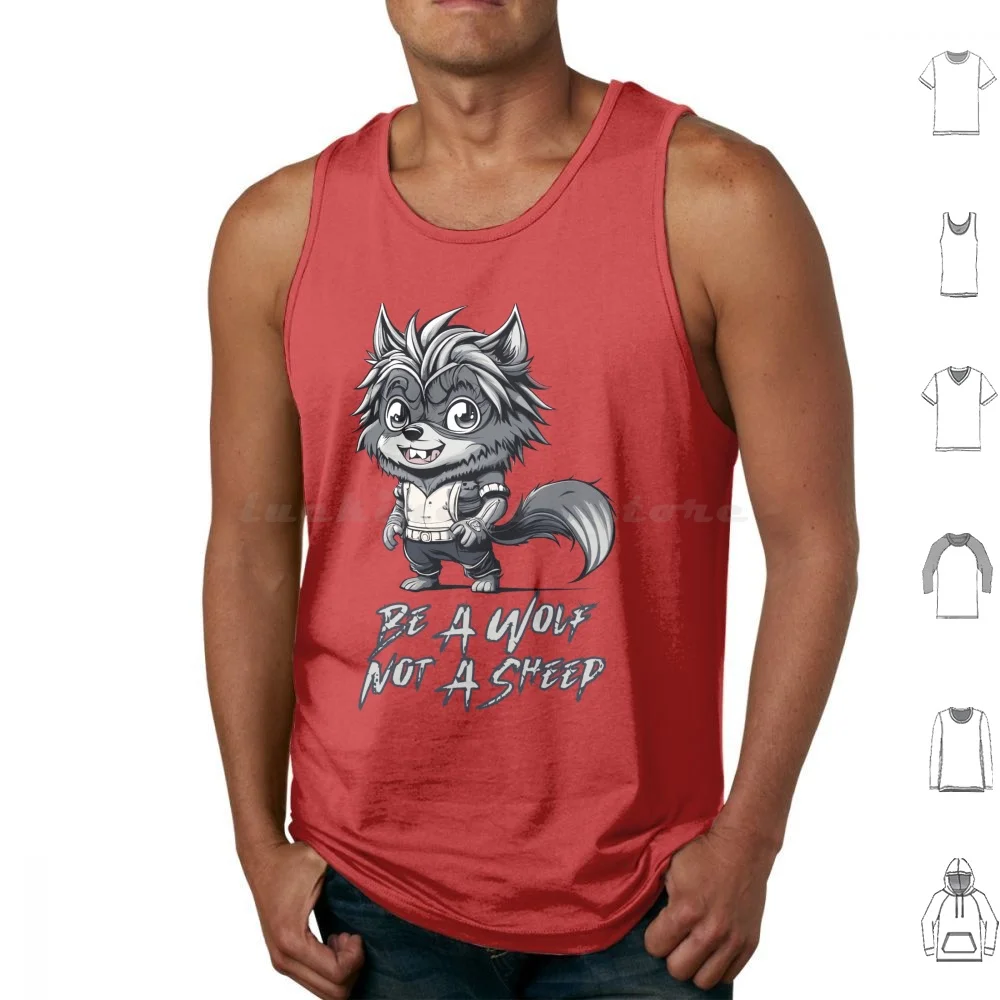Be A Wolf Tank Tops Vest Sleeveless Rebel Wolf Wolf Pack Wild Wolf Animals Wolf Illustration Wolves