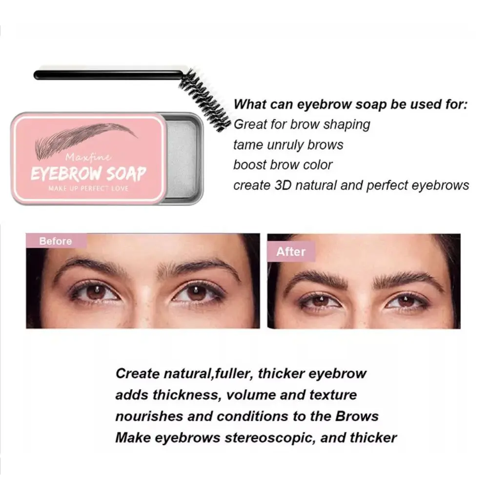 Eyebrow Styling Gel 3D Eyebrow Styling Cream Quick-drying Makeup Eyebrow Sculpt Soap Transparent Natural Eyebrow Soap Kit Face