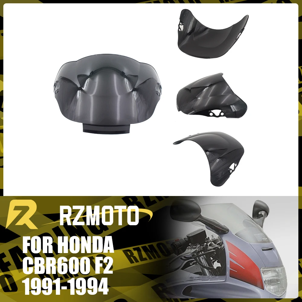 

Motorcycle Accessories Windshield For HONDA CBR600 F2 1991-1994 1992 1993 Front Double Bubble Wind Deflector Windscreen