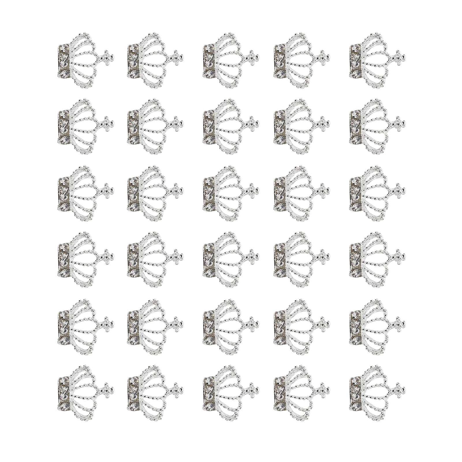 

30Pcs Water Drill Nail Art Decor Crown Rhinestone Glitter for DIY Manicure Charm Shiny Nail Art Decals Accessories