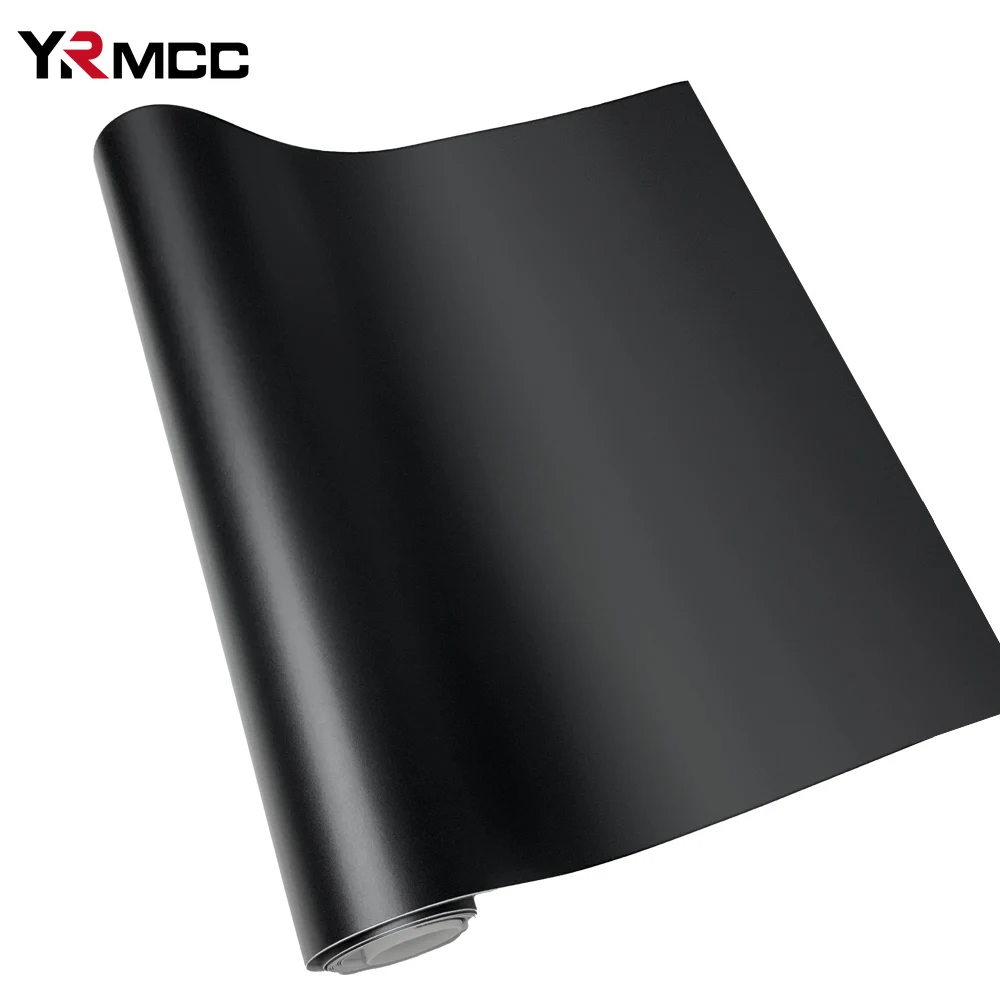 Car Decal Matte Black Big Size Car Vinyl Wrap Films Anti-Scratch Auto Decoration Sticker Cover Air Release Foil Auto Accessories