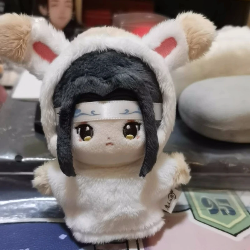 Anime The Untamed Mo Dao Zu Shi  Plush Doll Pendant Keychain Wei Wuxian Lan Wangji Make Up Doll Toy Cute Cosplay Ornament