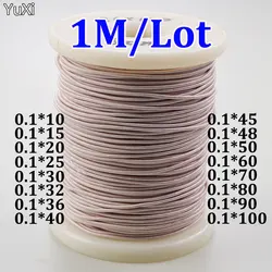 50 M 0.1X90 0.1x80 0.1x50 0.1x40 0.1x10 Strands Mine Antenna Litz Wire, Copper Wire Multi-Strand Polyester Silk Envelope braided