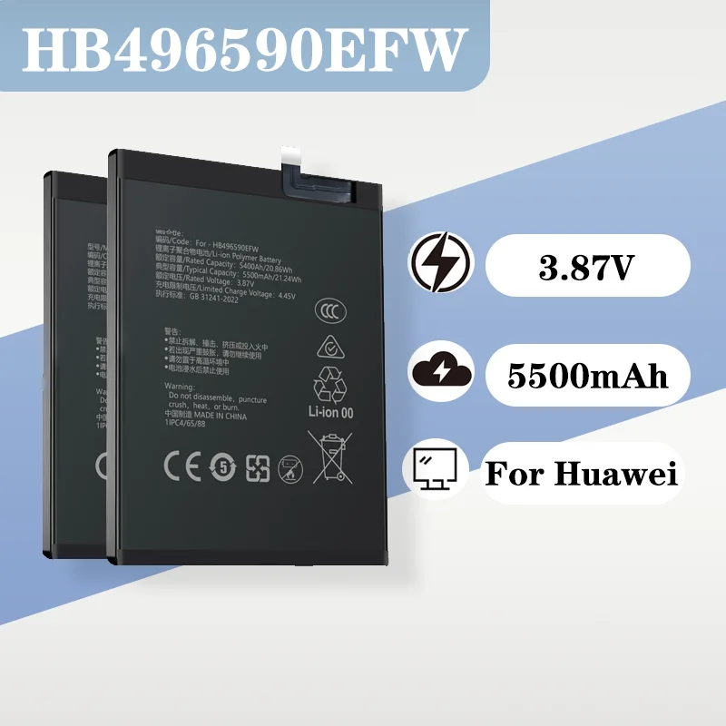 

Huawei Honor Play 20 30plus Maimang 10se Replacement Battery 3.87V 5500mAh High Capacity Mobile Phone Battery