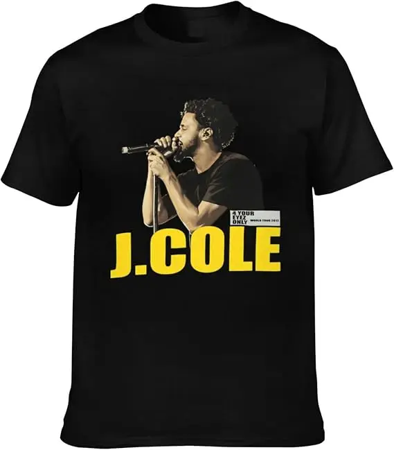 Herren & Damen J-Cole 2026 Musik-Tour Mode Kurzarm-T-Shirt Y2k Streetwear Hip-Hop Grafik-Kleidung Baumwolle Rap Rock Tee – Detail 9