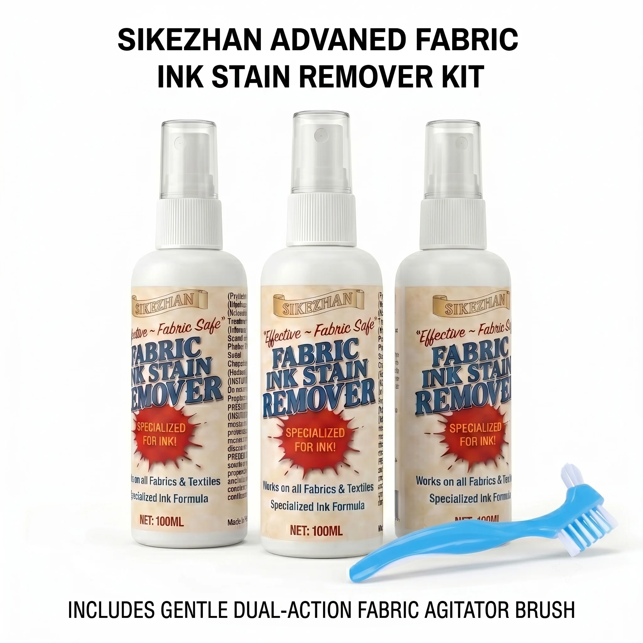 Powerful Fabric Ink and Marker Stain Remover For Clothes 100ml Targeted Crayon & Pen Mark Formula Gentle on Delicates & Skin