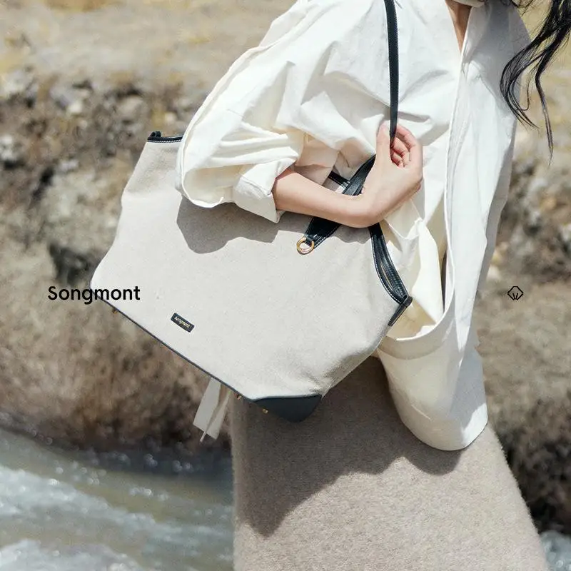 حقيبة Songmont الصغيرة المربعة - محفظة Mountain Rambler Denim Crossbody، طراز للجنسين