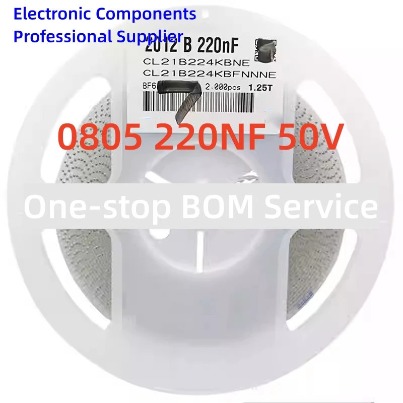 

2000 шт./Катушка одна катушка SMD чип керамический конденсатор 0805 2012 224K 220NF 25V 50V 0,22 UF X7R 10% CL21B224KBFNNNE CL21B224KA high
