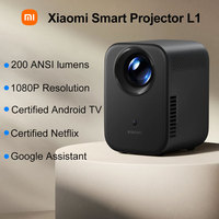 Xiaomi Smart Projector L1, 200 ISO Lumens Android TV OS 1080p Physical Resolution, Auto Focus and Auto Keystone Correction BT5.0
