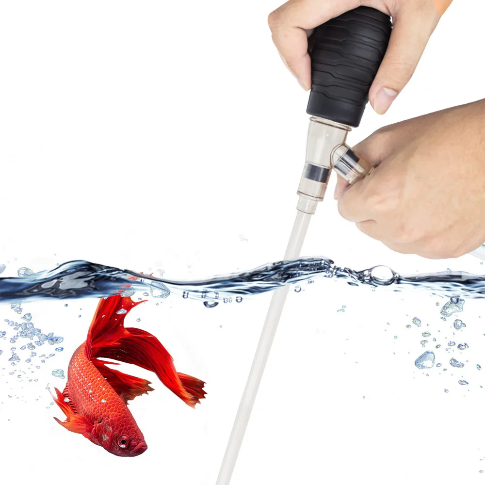 

Manual Aquarium Gravel Cleaner Vacuum Siphon Fish Tank Water Changer Sand Washer Pump with Air Bag Hose Aquarium Cleaning Tool