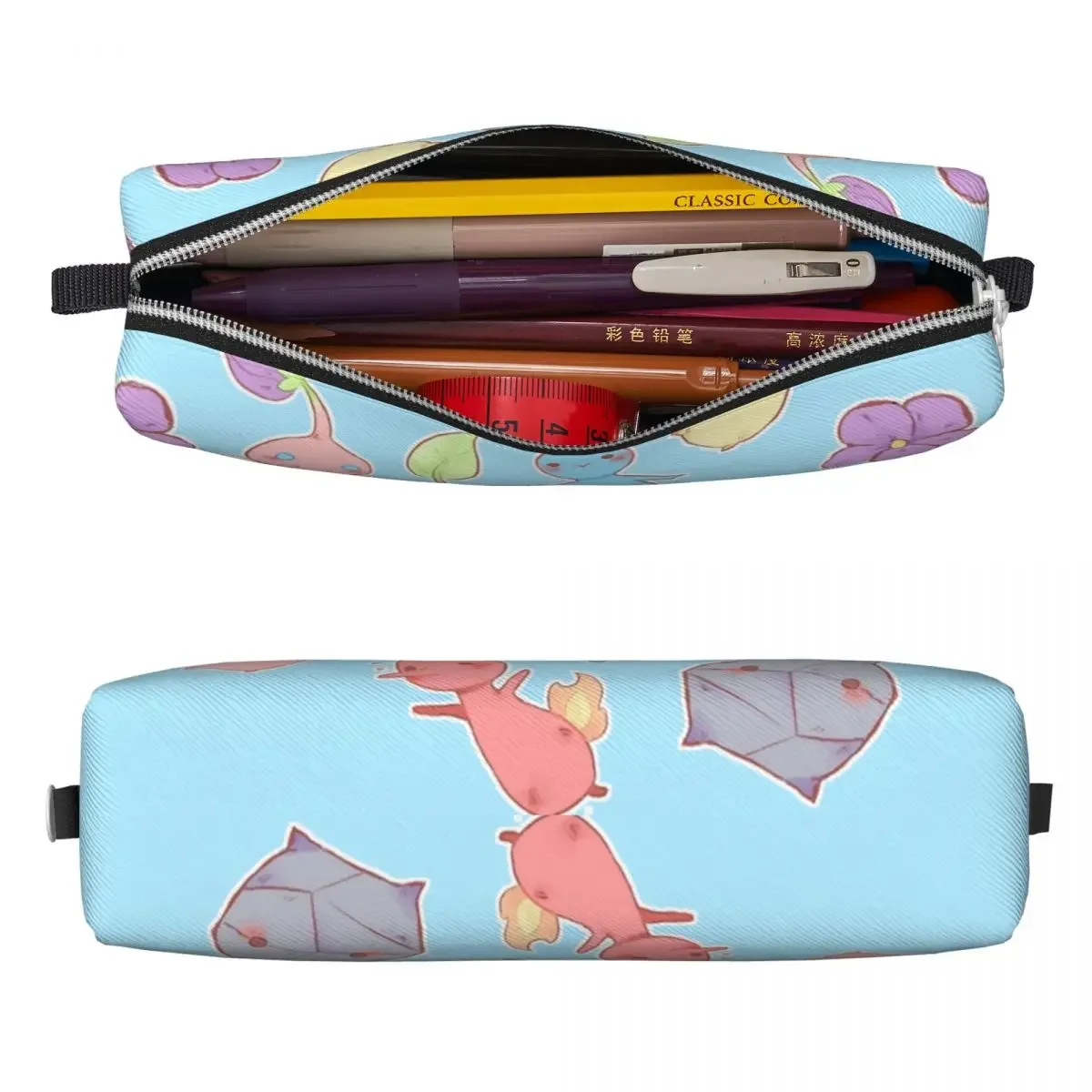 Pikmin Pattern Pencil Case Pen Box Bag Student Large Storage Students School Gifts Pencilcases