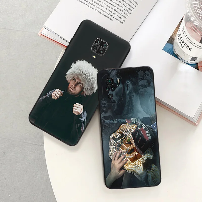 Matte Phone Cases For Redmi 9 9A 9C 9T K40 K60 A3 A2 A1 Plus Note 9s 8T 7 8 Pro A3X K60E KHabib Nurmagomedov Black Soft Cover