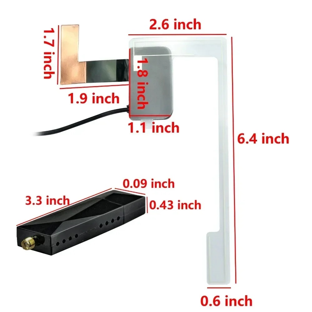 Receptor DAB Plus USB com sintonizador de antena para carro Android, DVD Player, rádio do carro, GPS, 4.4 ou 5.11 os, fácil uso