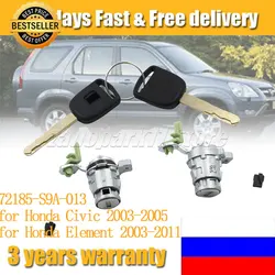 72185-S9A-013 Left+Right Door Lock Cylinder With Keys For Honda CR V Civic Element