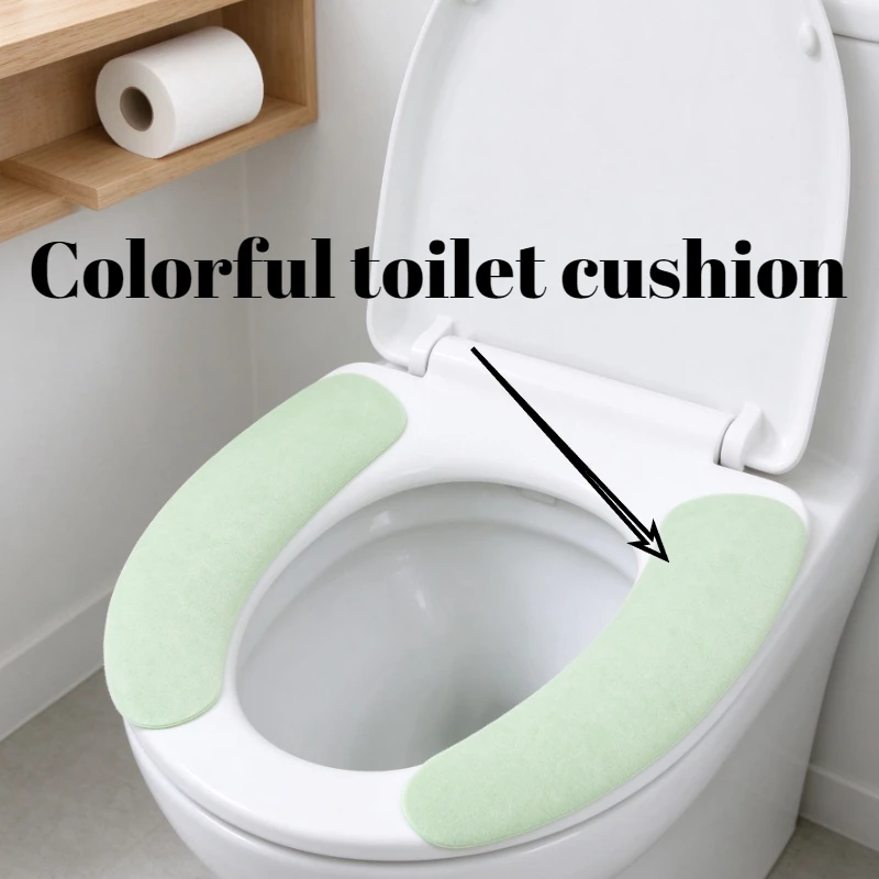 1/5/10PCS Toilet Seat Cushion Soft Comfortable Washable Bathroom Cushion Non-Slip Removable Quick Dry for Home Toilet