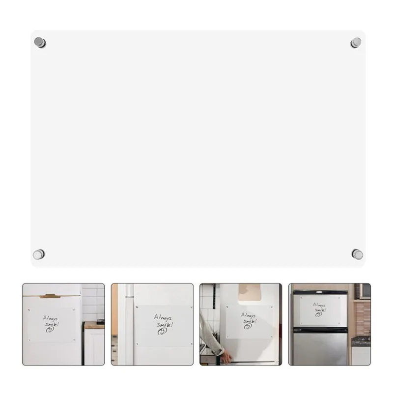 Compact Clear Blank Memo Board Noteboard Meal Planner Menu Board Easy To Erase For French Fridge Door