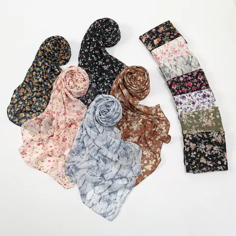 12 best sales मुद्रित शिफॉन हिजाब - №6